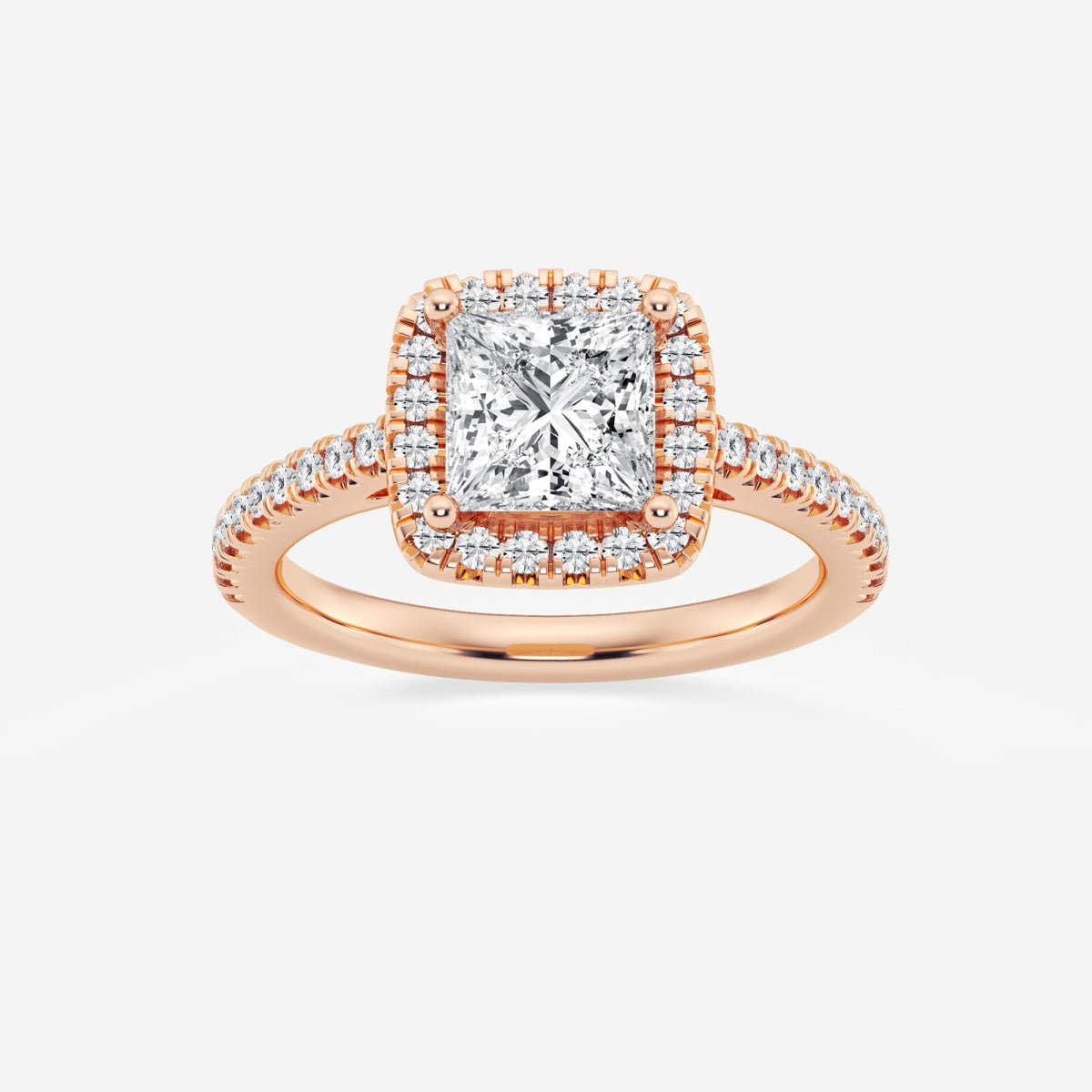 Savannah - French Pave Halo Engagement Ring