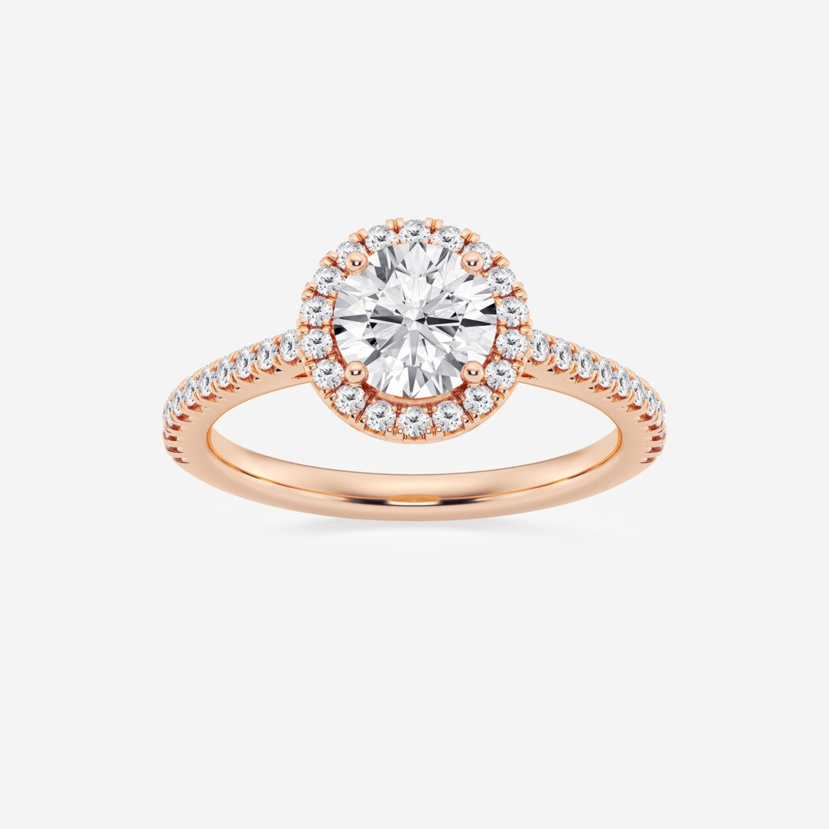 Savannah - French Pave Halo Engagement Ring