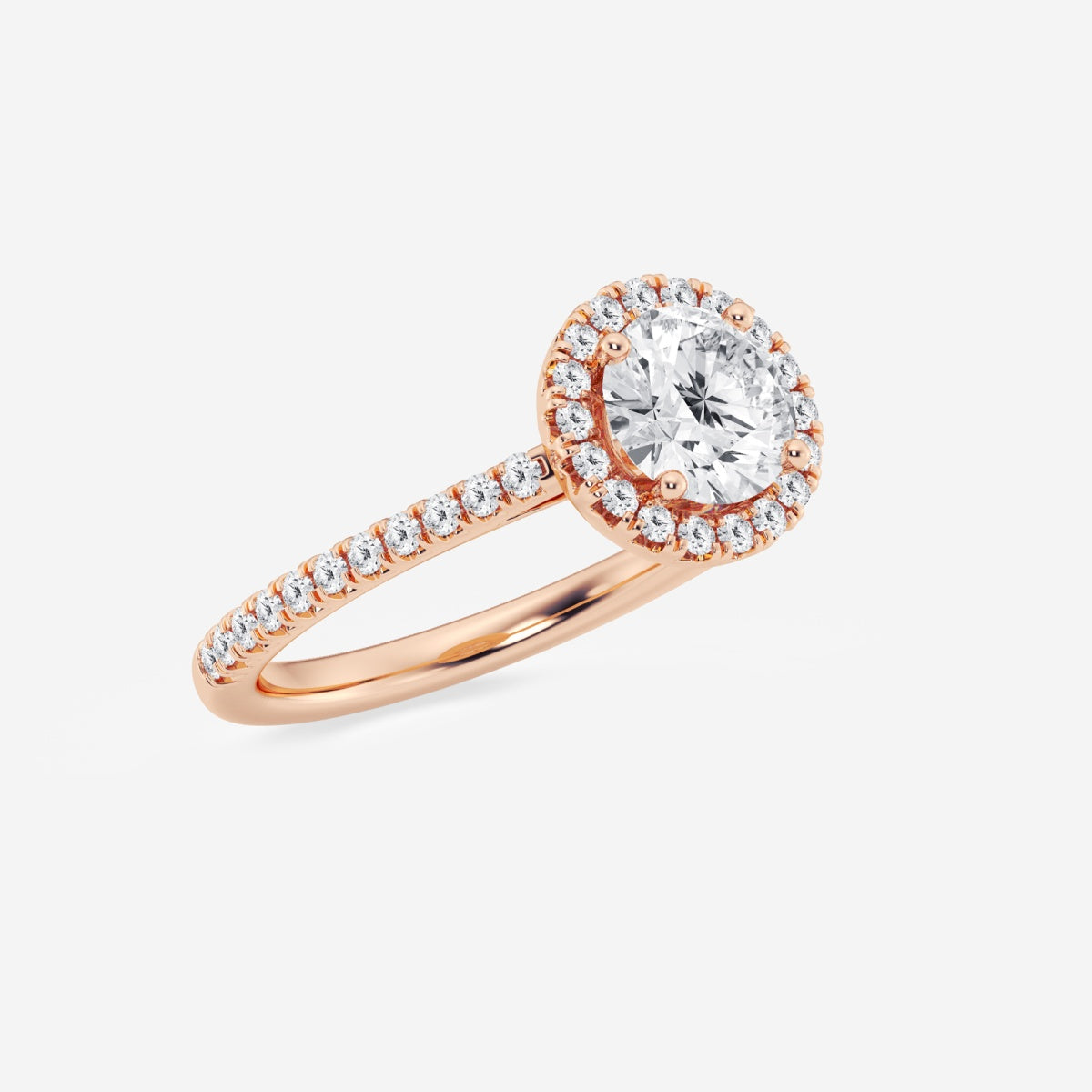 Savannah - French Pave Halo Engagement Ring