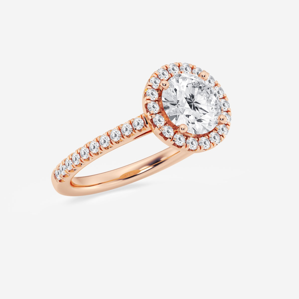 Savannah - French Pave Halo Engagement Ring