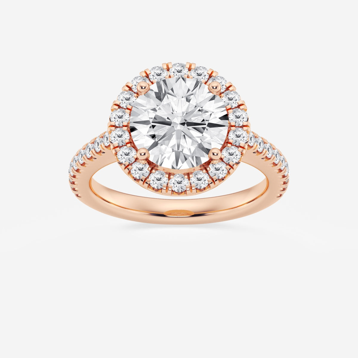 Savannah - French Pave Halo Engagement Ring