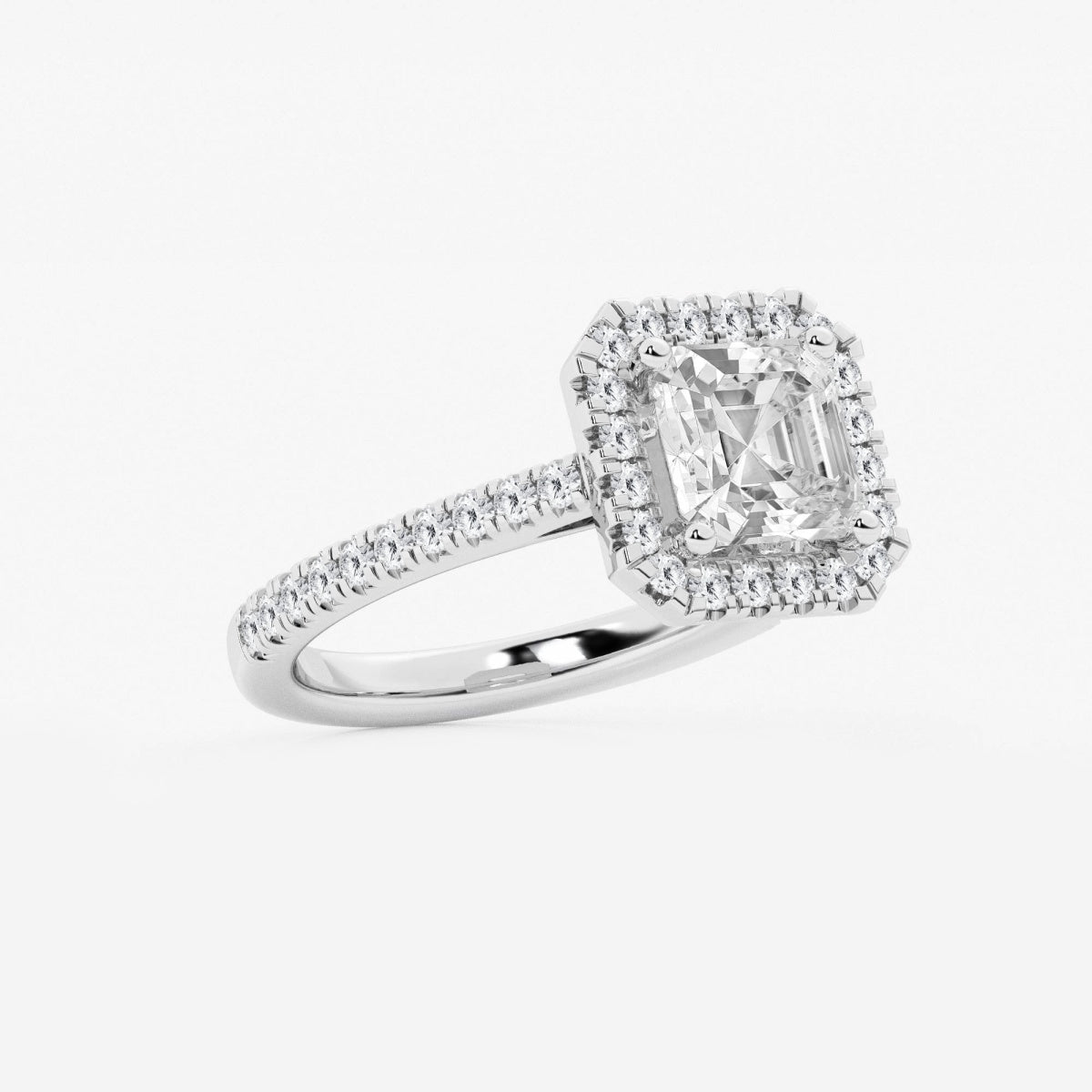 Savannah - French Pave Halo Engagement Ring