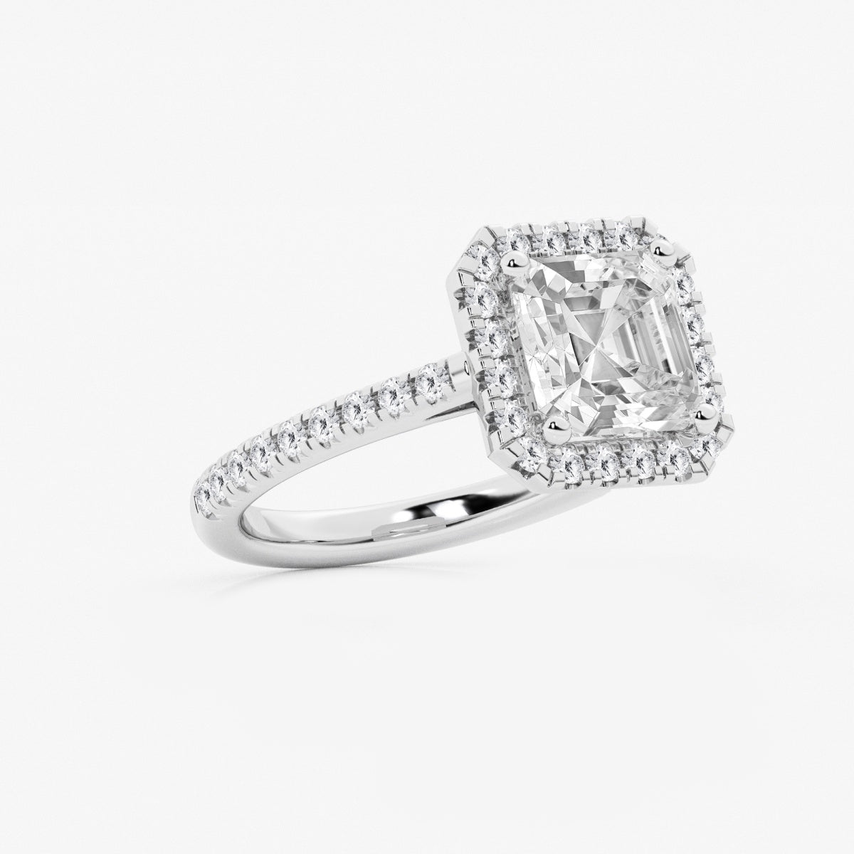 Savannah - French Pave Halo Engagement Ring