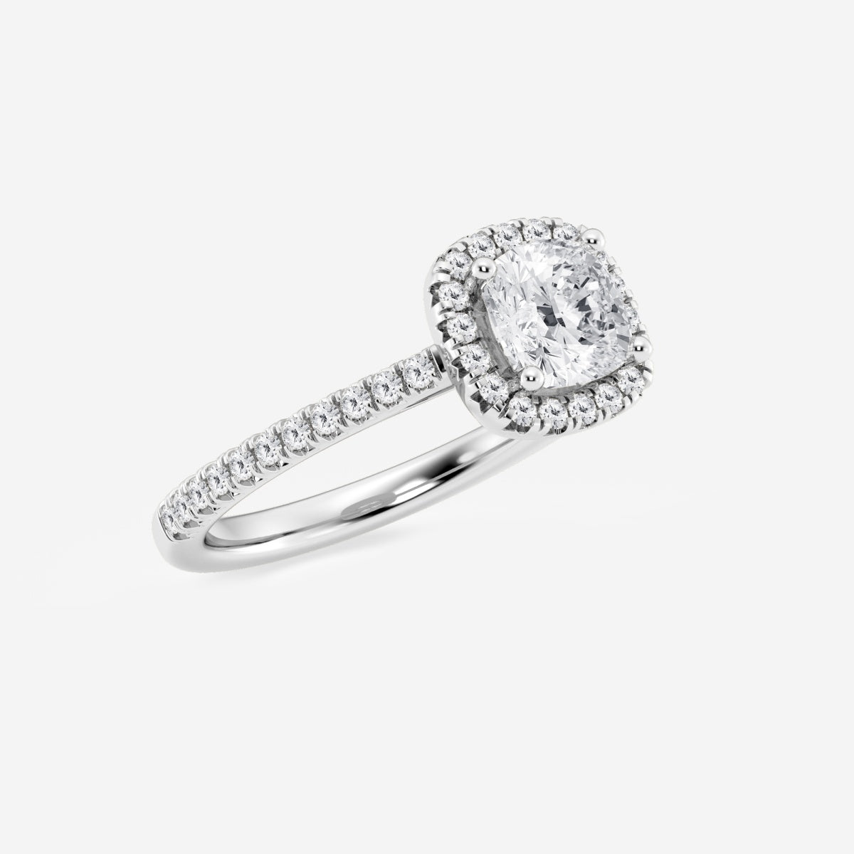 Savannah - French Pave Halo Engagement Ring