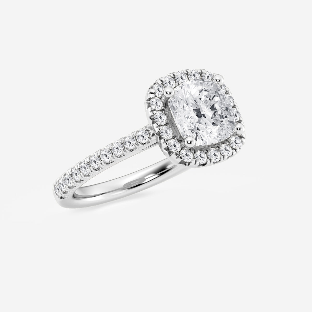 Savannah - French Pave Halo Engagement Ring