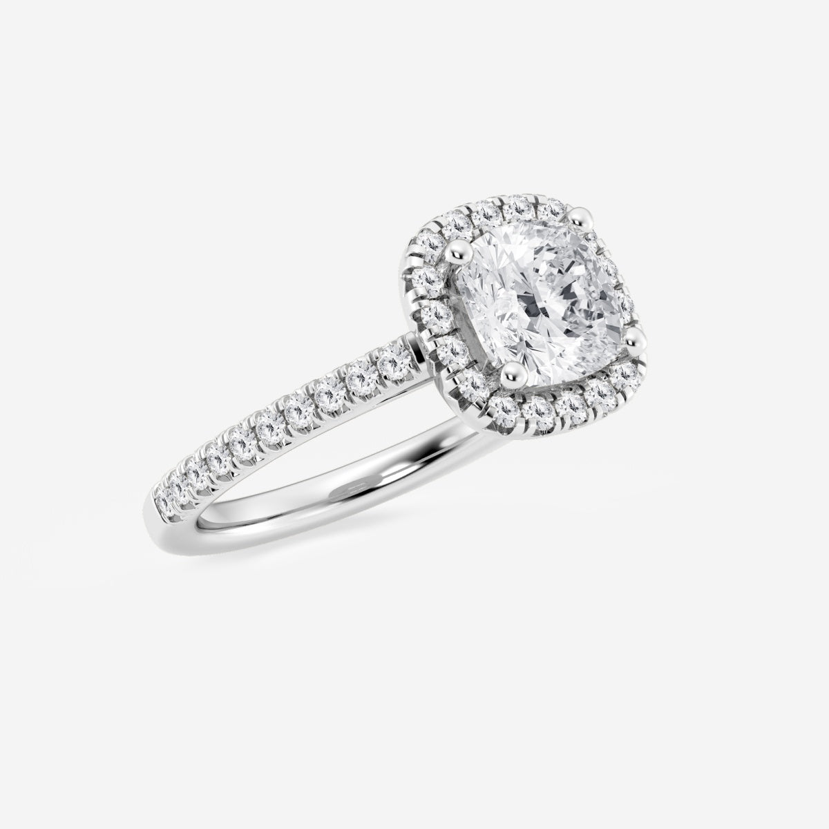 Savannah - French Pave Halo Engagement Ring