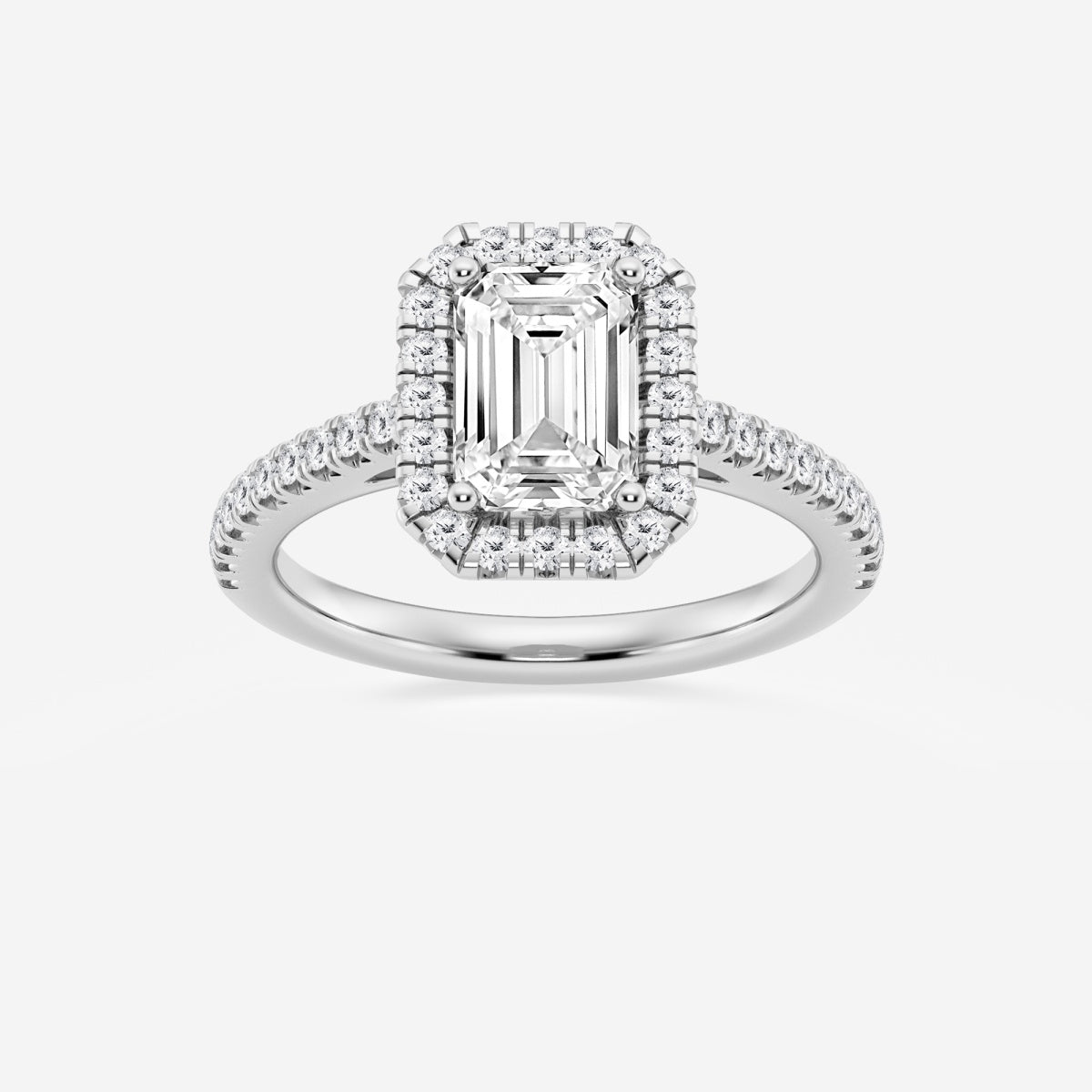 Savannah - French Pave Halo Engagement Ring