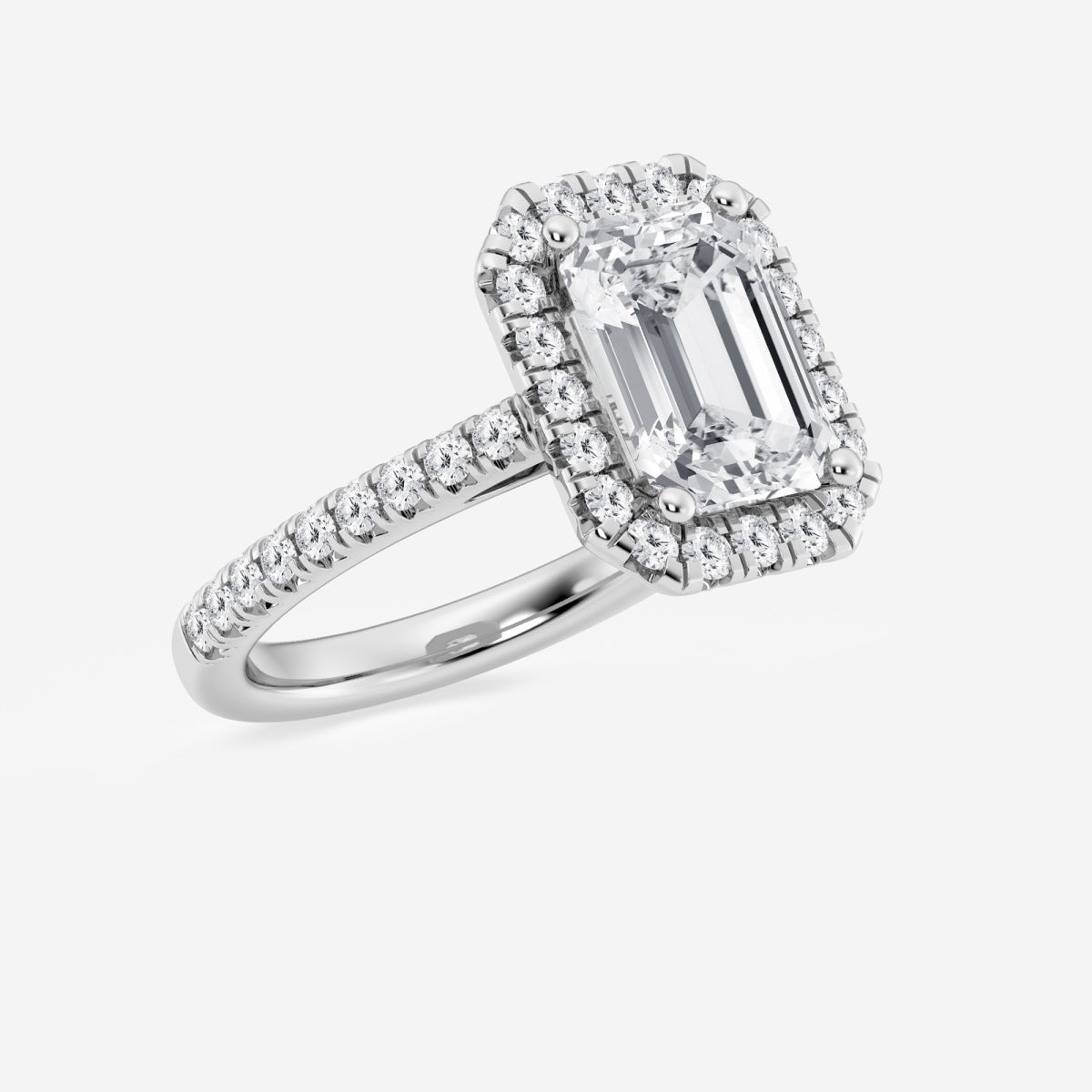 Savannah - French Pave Halo Engagement Ring