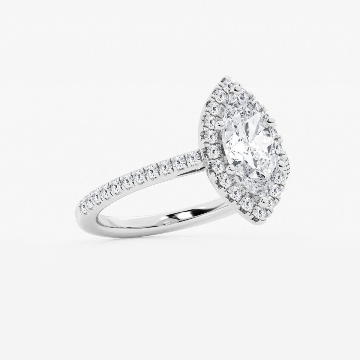 Savannah - French Pave Halo Engagement Ring