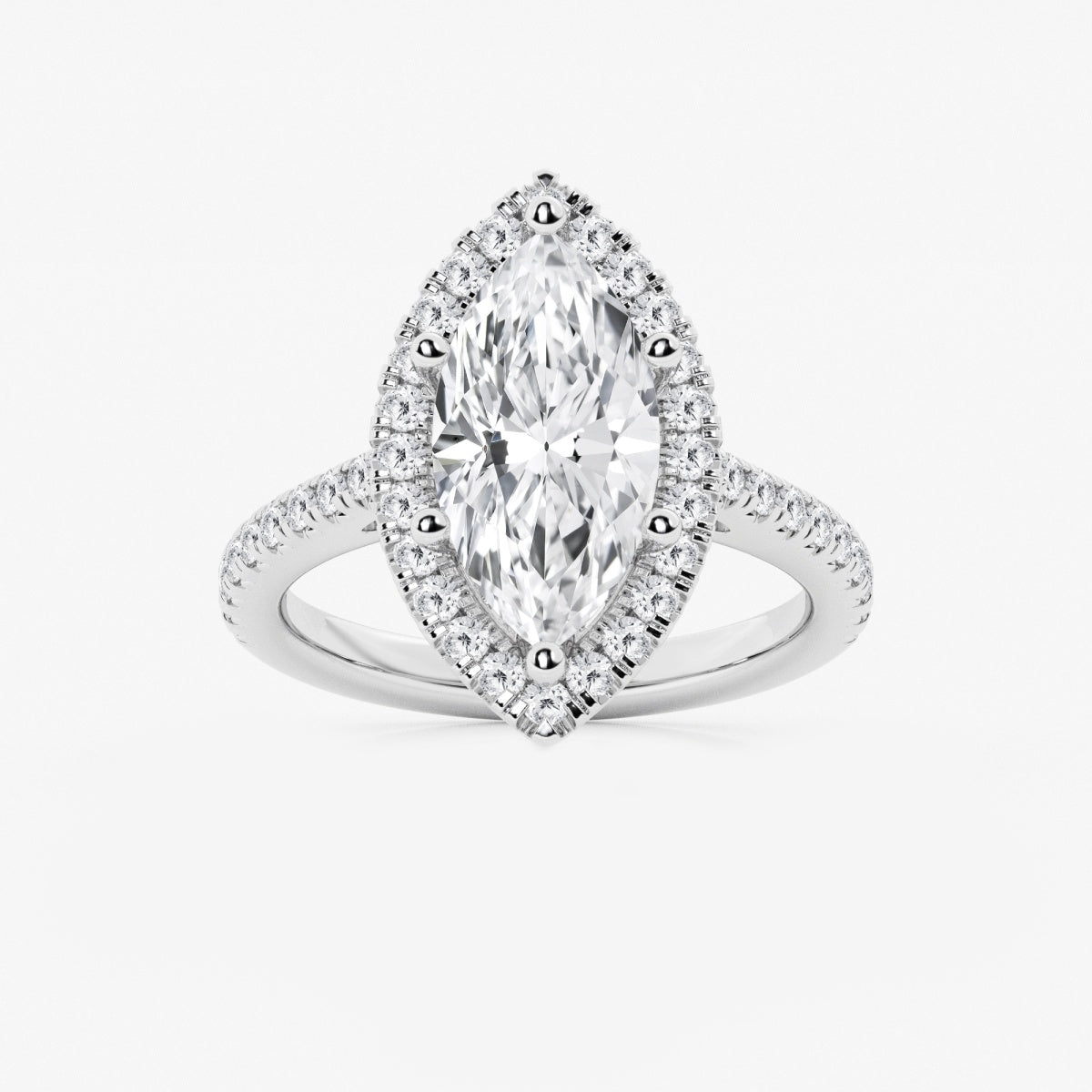 Savannah - French Pave Halo Engagement Ring