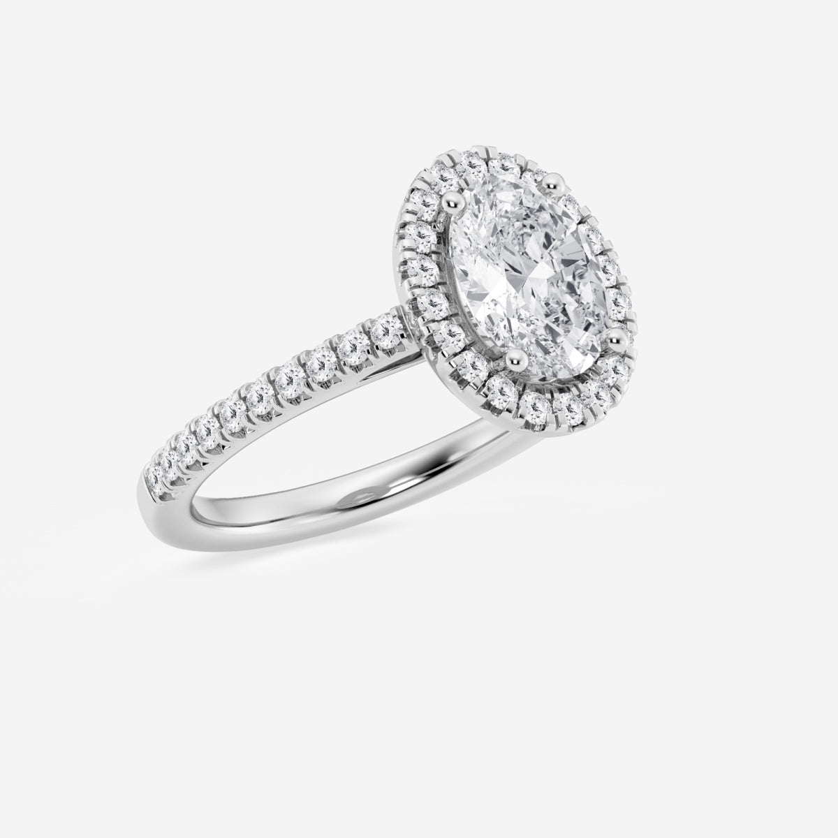 Savannah - French Pave Halo Engagement Ring