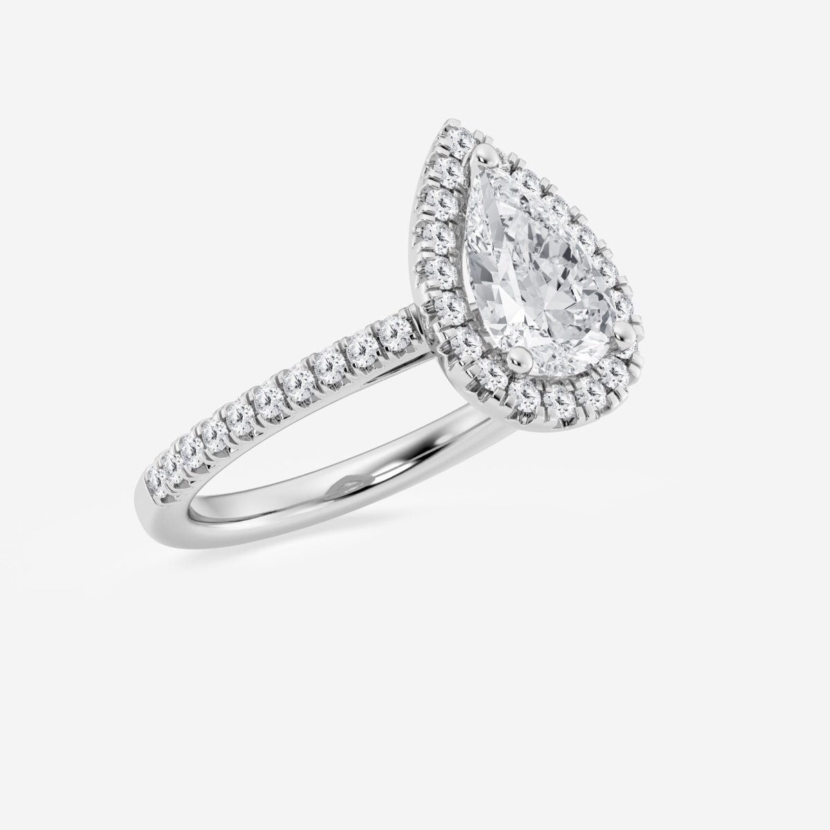 Savannah - French Pave Halo Engagement Ring