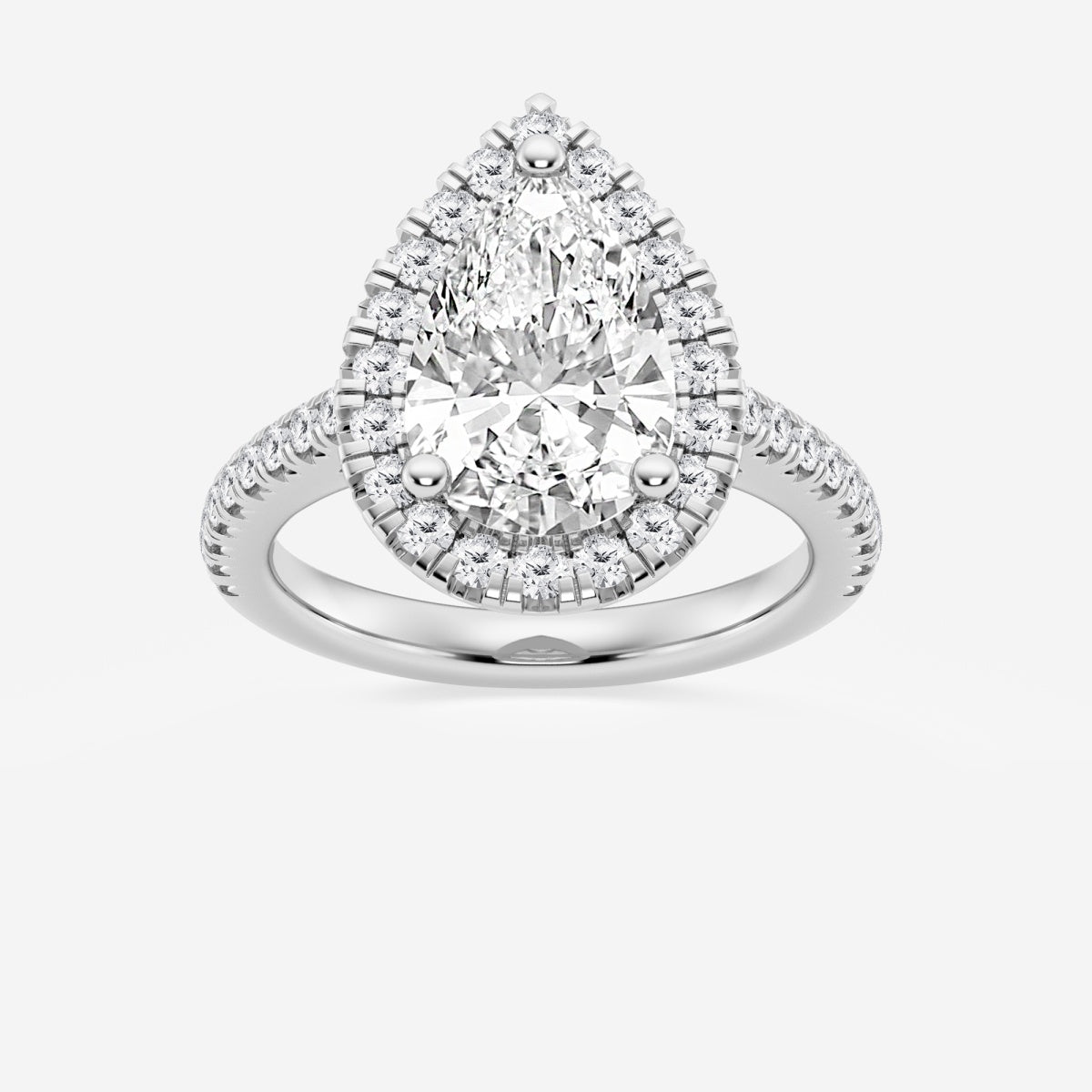 Savannah - French Pave Halo Engagement Ring