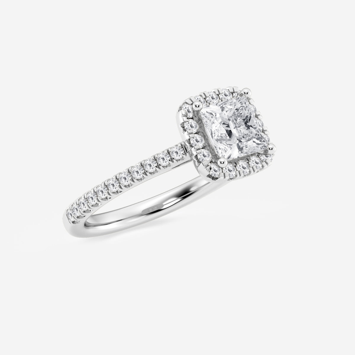 Savannah - French Pave Halo Engagement Ring