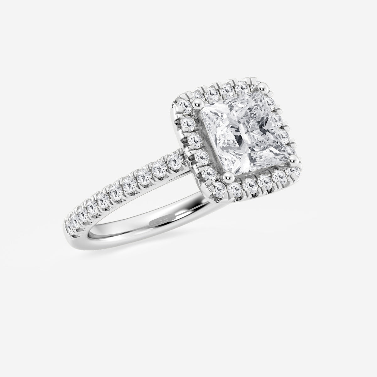 Savannah - French Pave Halo Engagement Ring