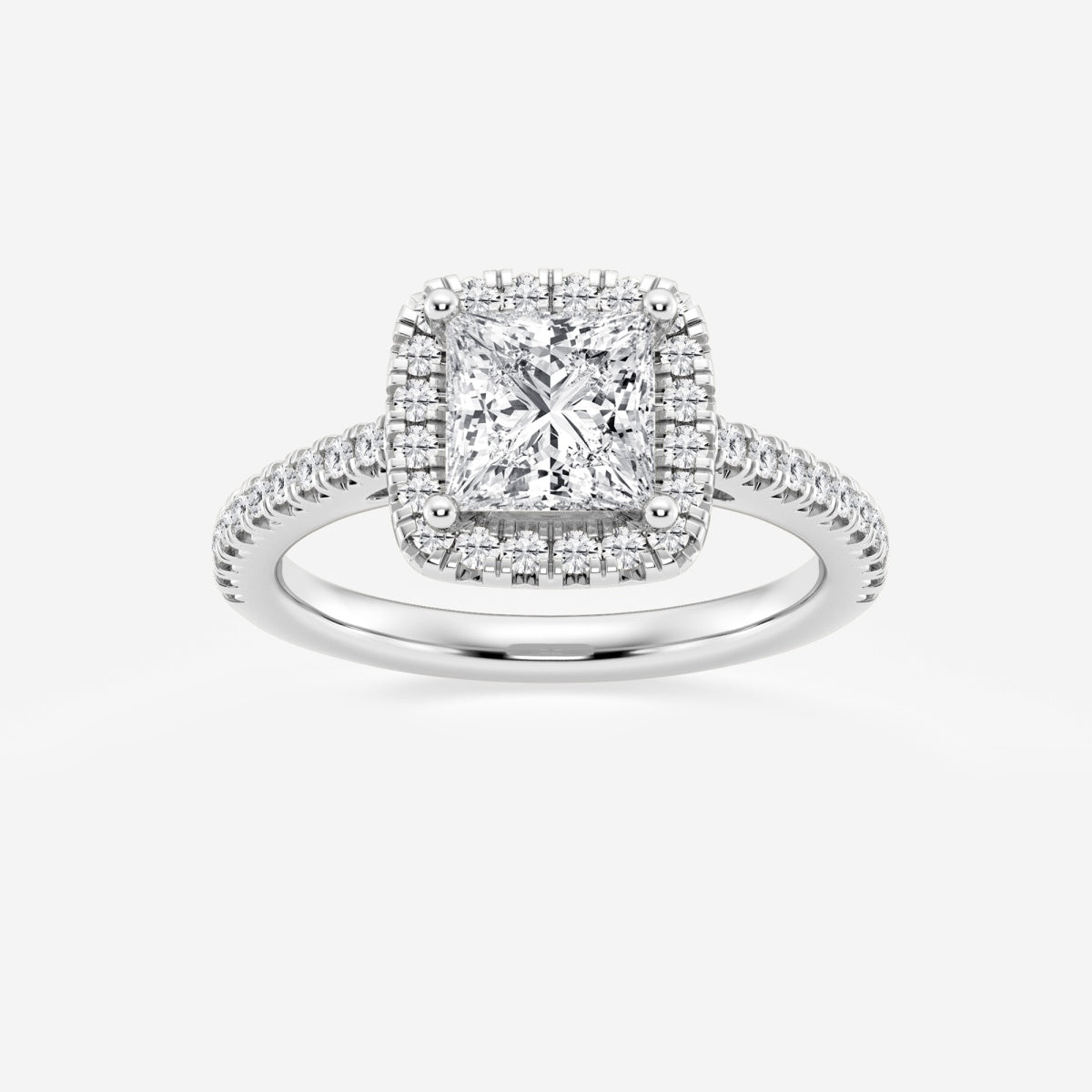 Savannah - French Pave Halo Engagement Ring