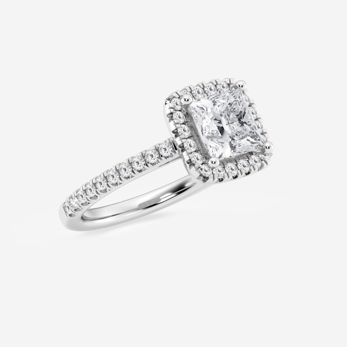 Savannah - French Pave Halo Engagement Ring