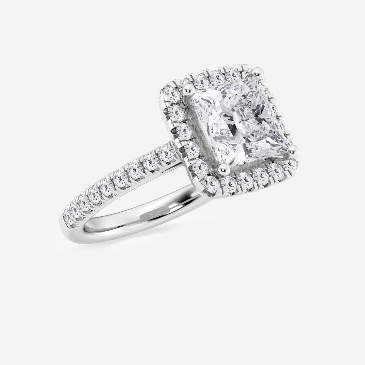 Savannah - French Pave Halo Engagement Ring