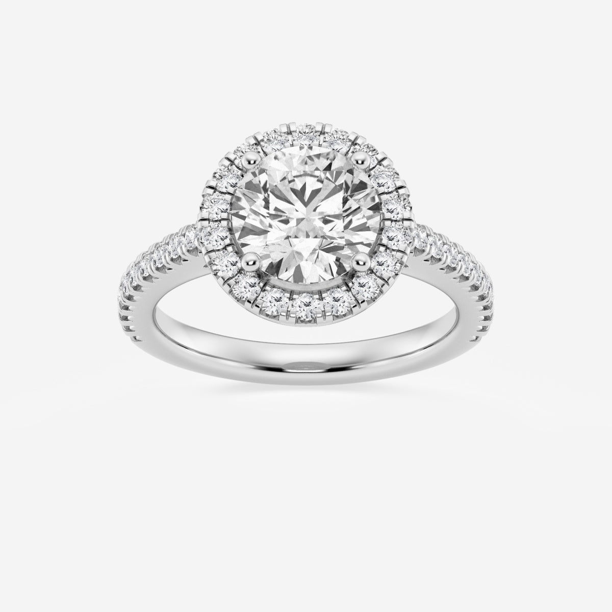 Savannah - French Pave Halo Engagement Ring