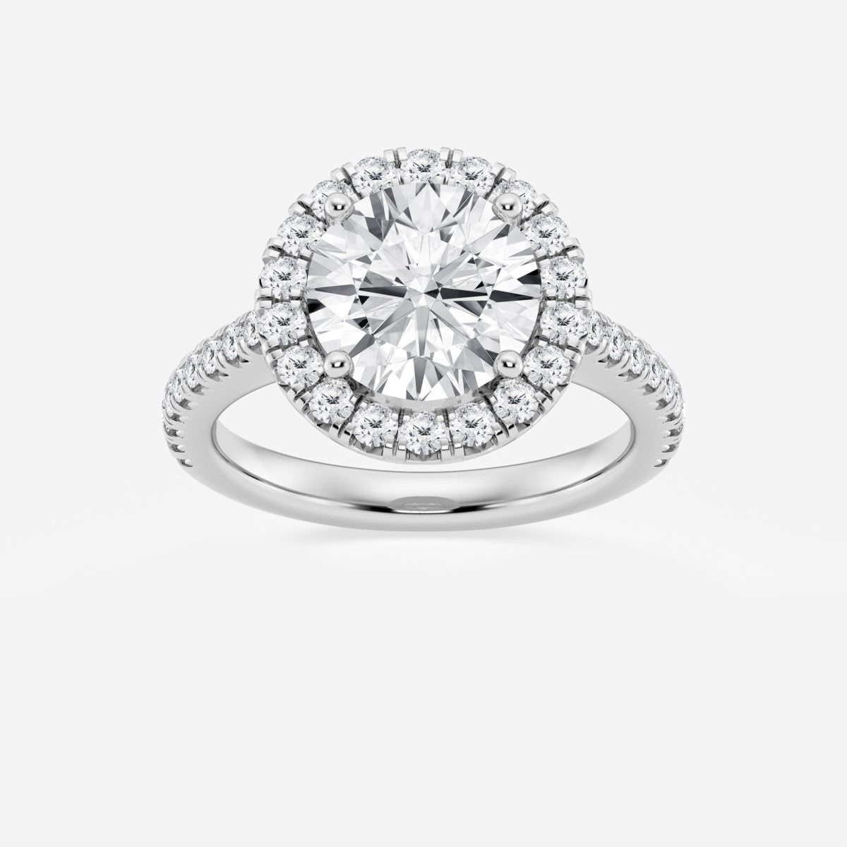 Savannah - French Pave Halo Engagement Ring