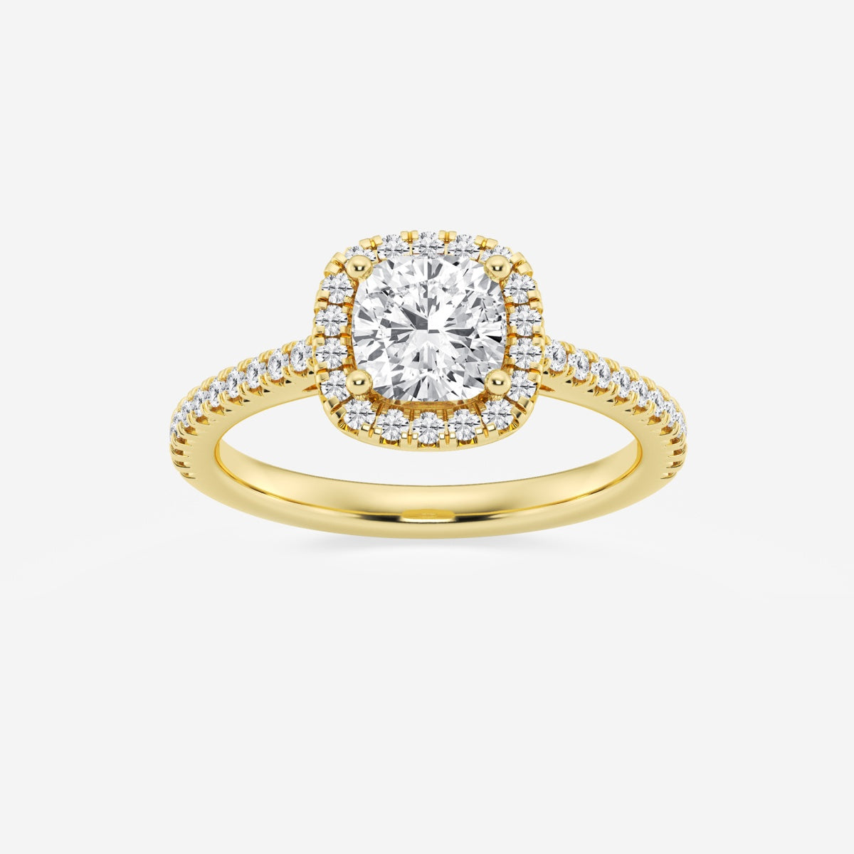 Savannah - French Pave Halo Engagement Ring