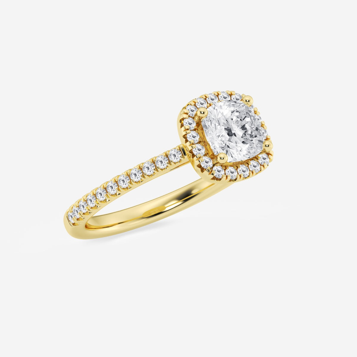 Savannah - French Pave Halo Engagement Ring