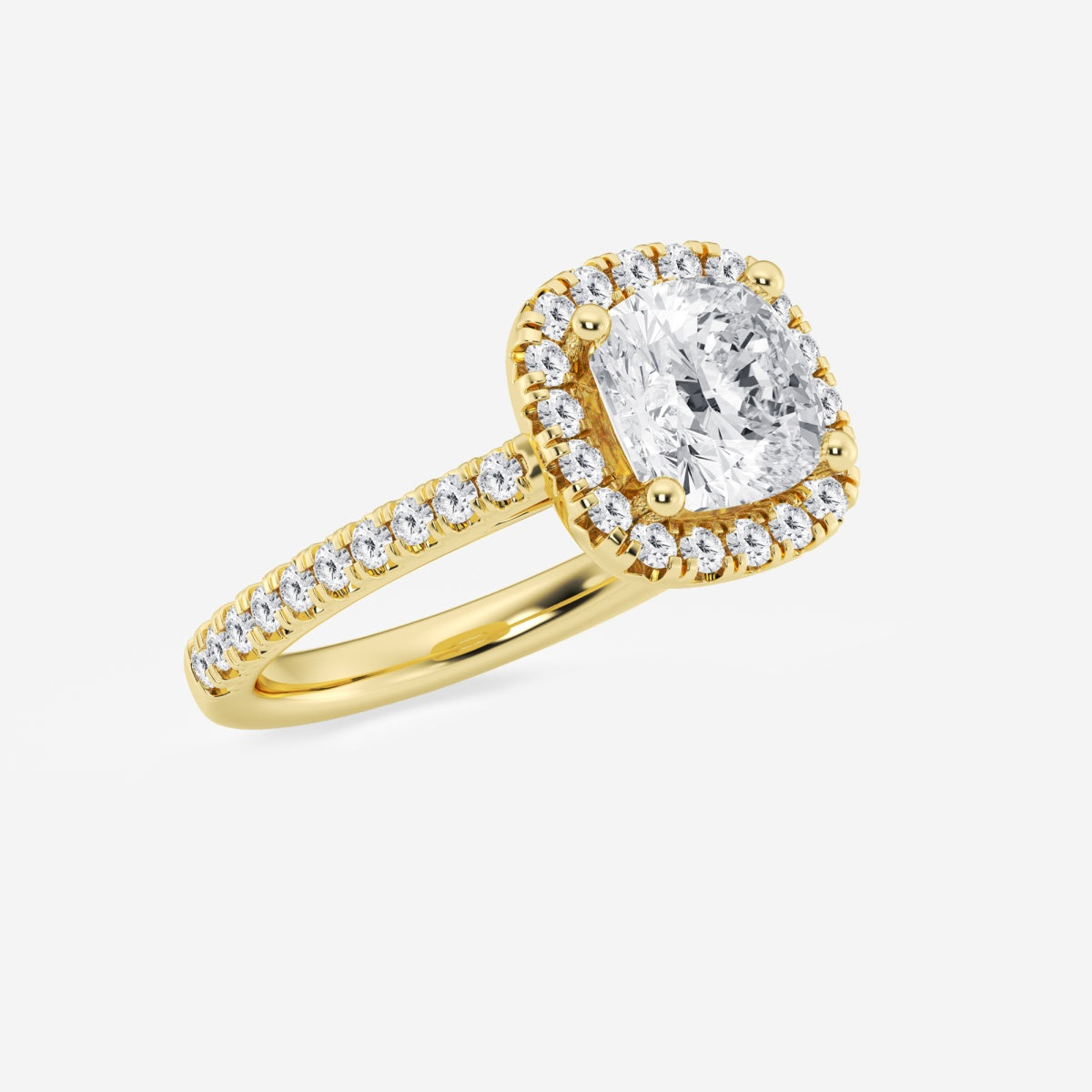 Savannah - French Pave Halo Engagement Ring