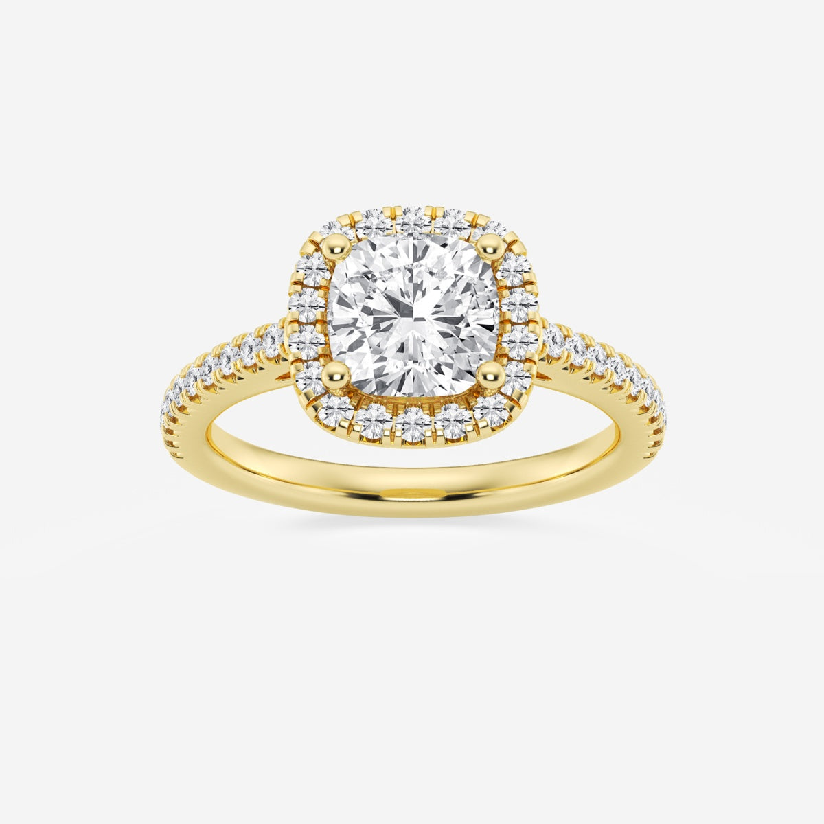 Savannah - French Pave Halo Engagement Ring