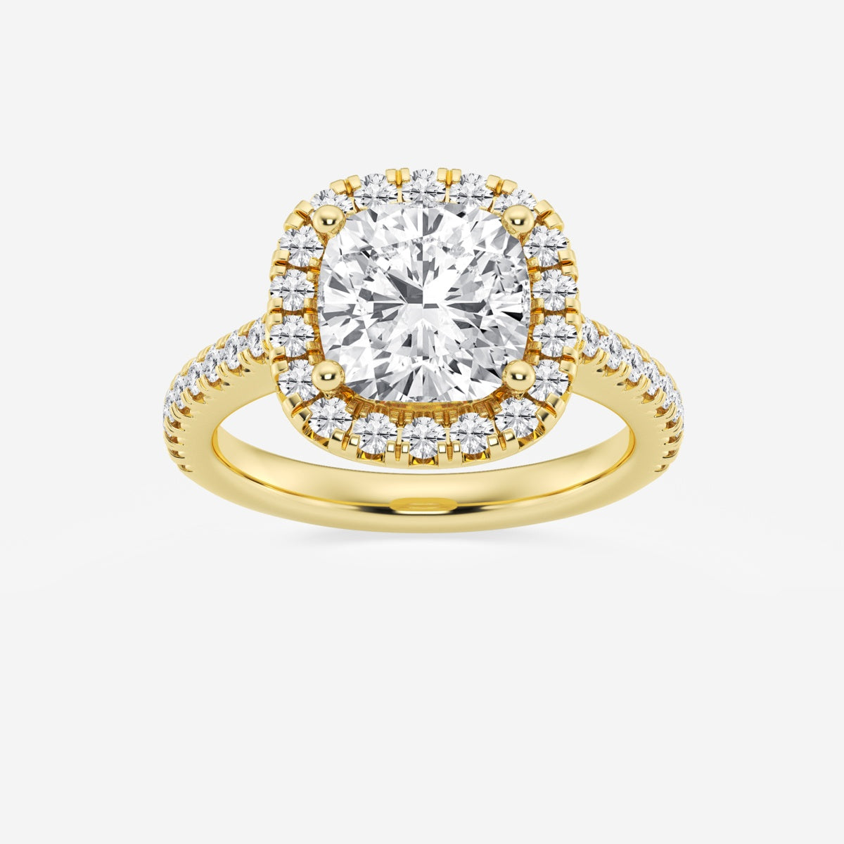 Savannah - French Pave Halo Engagement Ring