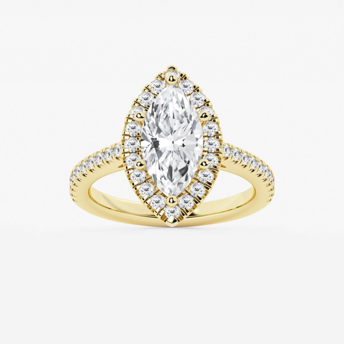 Savannah - French Pave Halo Engagement Ring