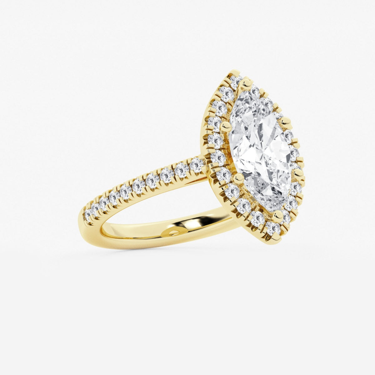 Savannah - French Pave Halo Engagement Ring