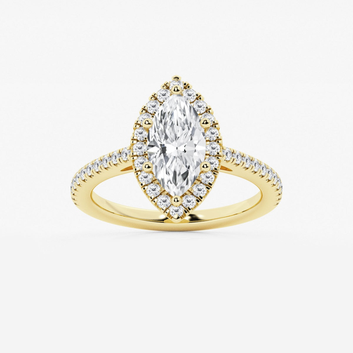 Savannah - French Pave Halo Engagement Ring