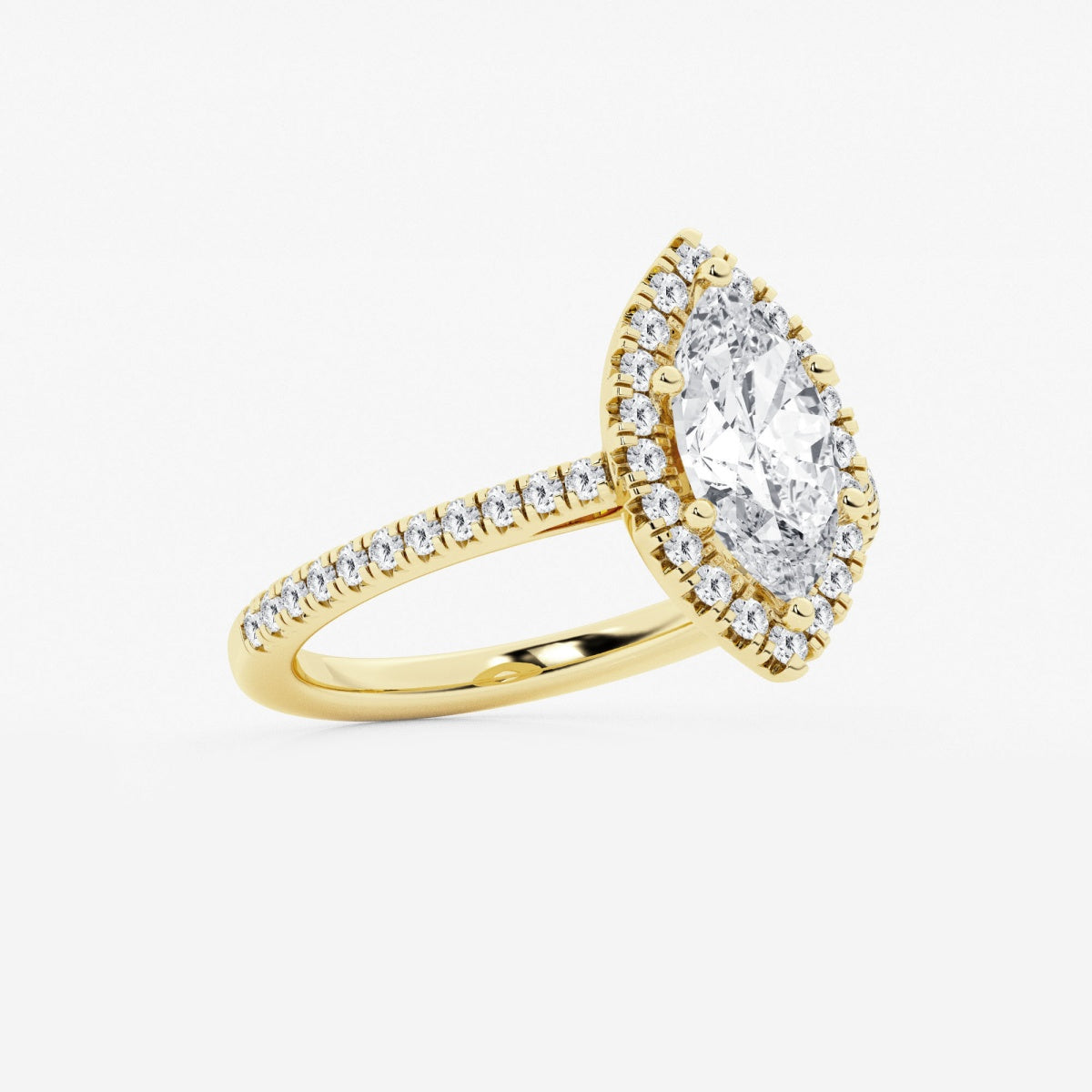 Savannah - French Pave Halo Engagement Ring