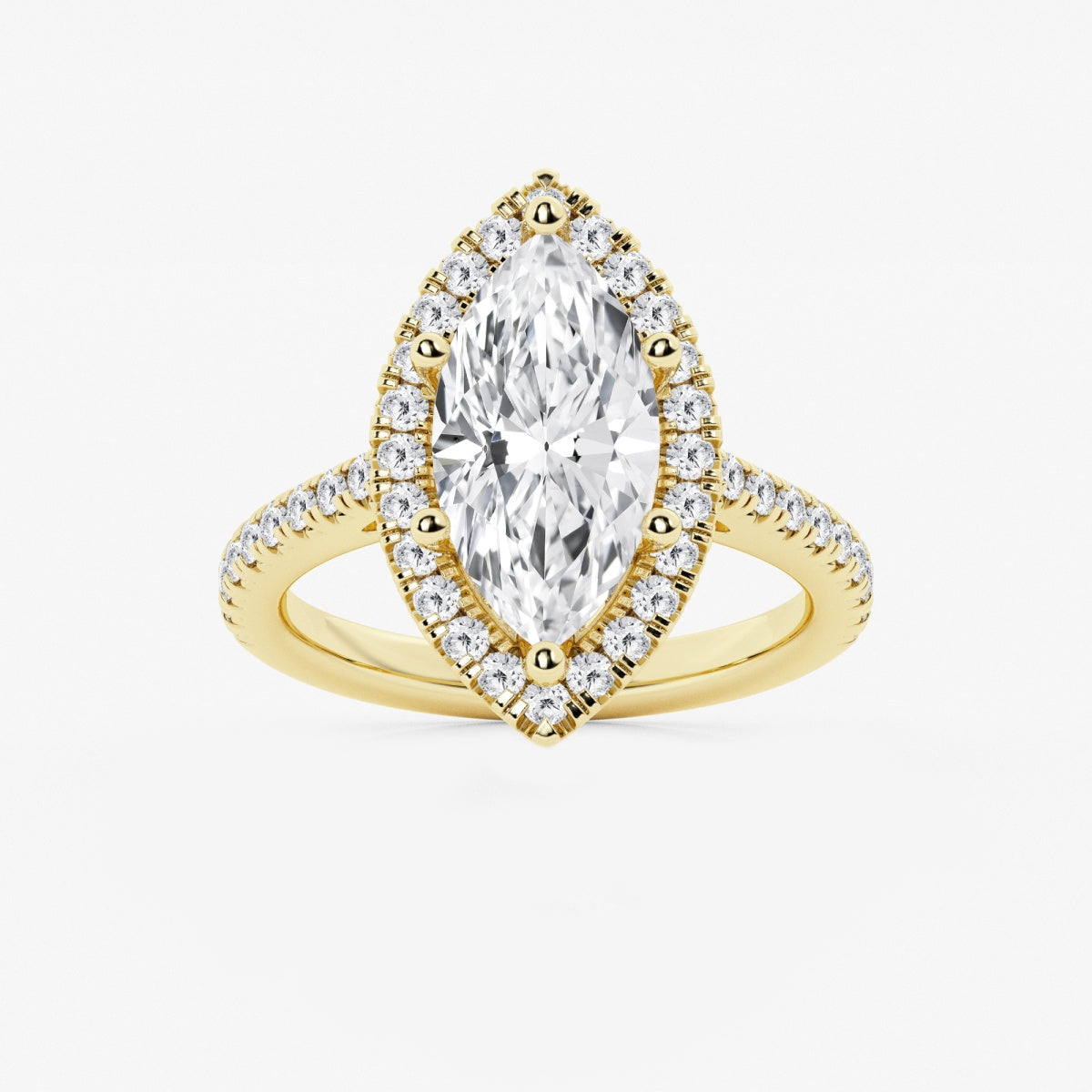 Savannah - French Pave Halo Engagement Ring