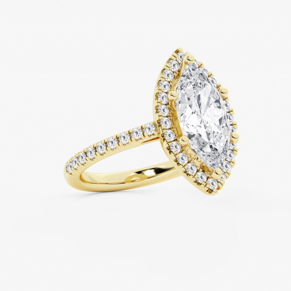 Savannah - French Pave Halo Engagement Ring