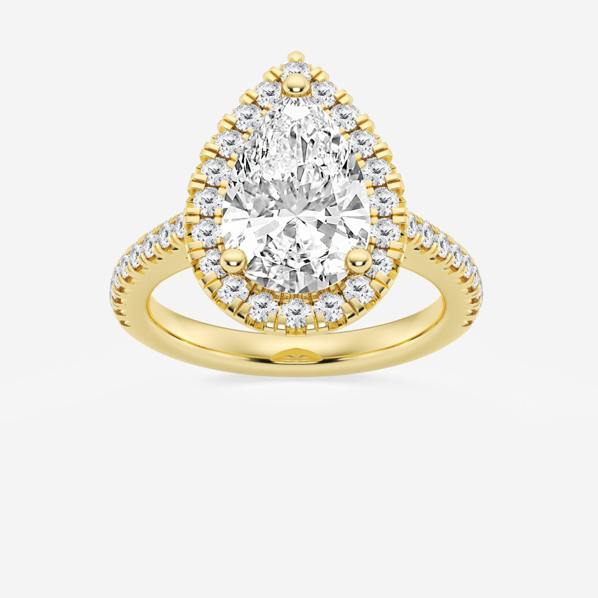 Savannah - French Pave Halo Engagement Ring