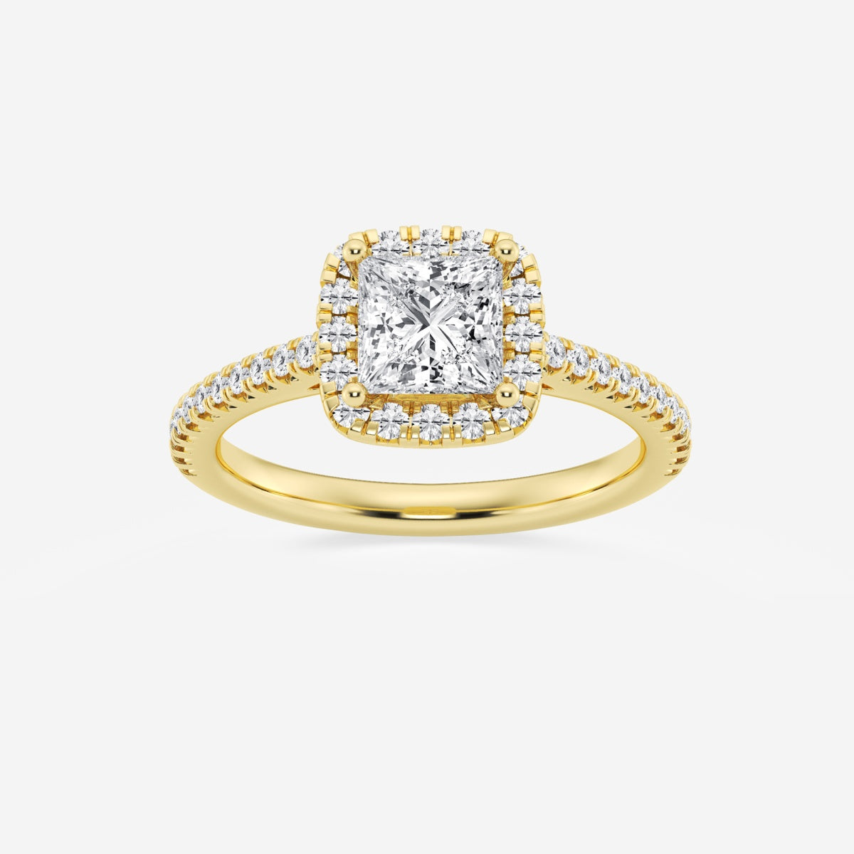 Savannah - French Pave Halo Engagement Ring