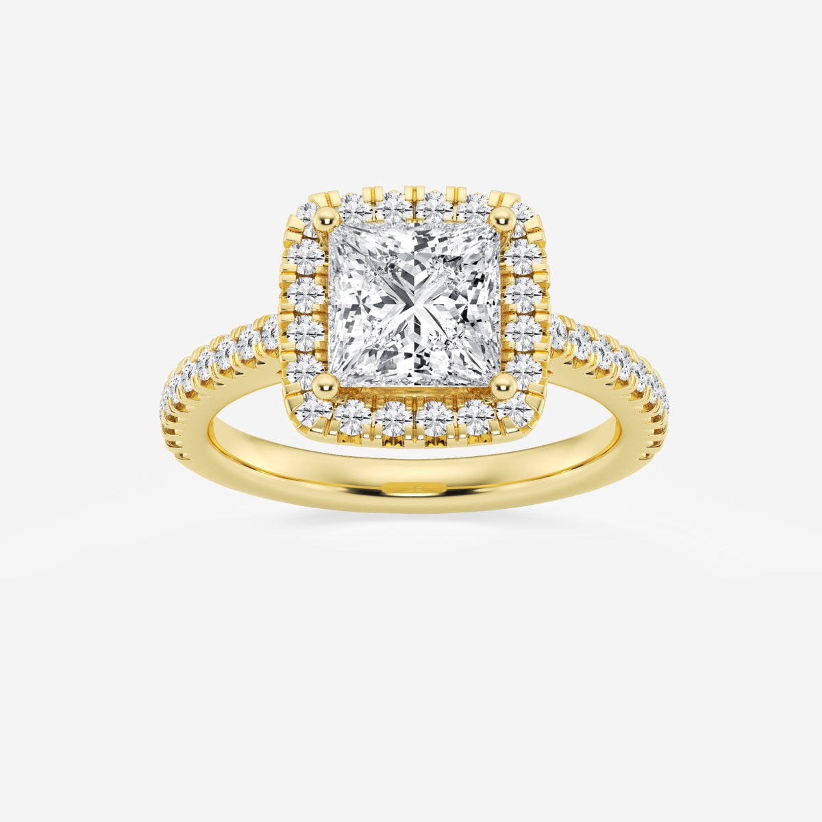 Savannah - French Pave Halo Engagement Ring