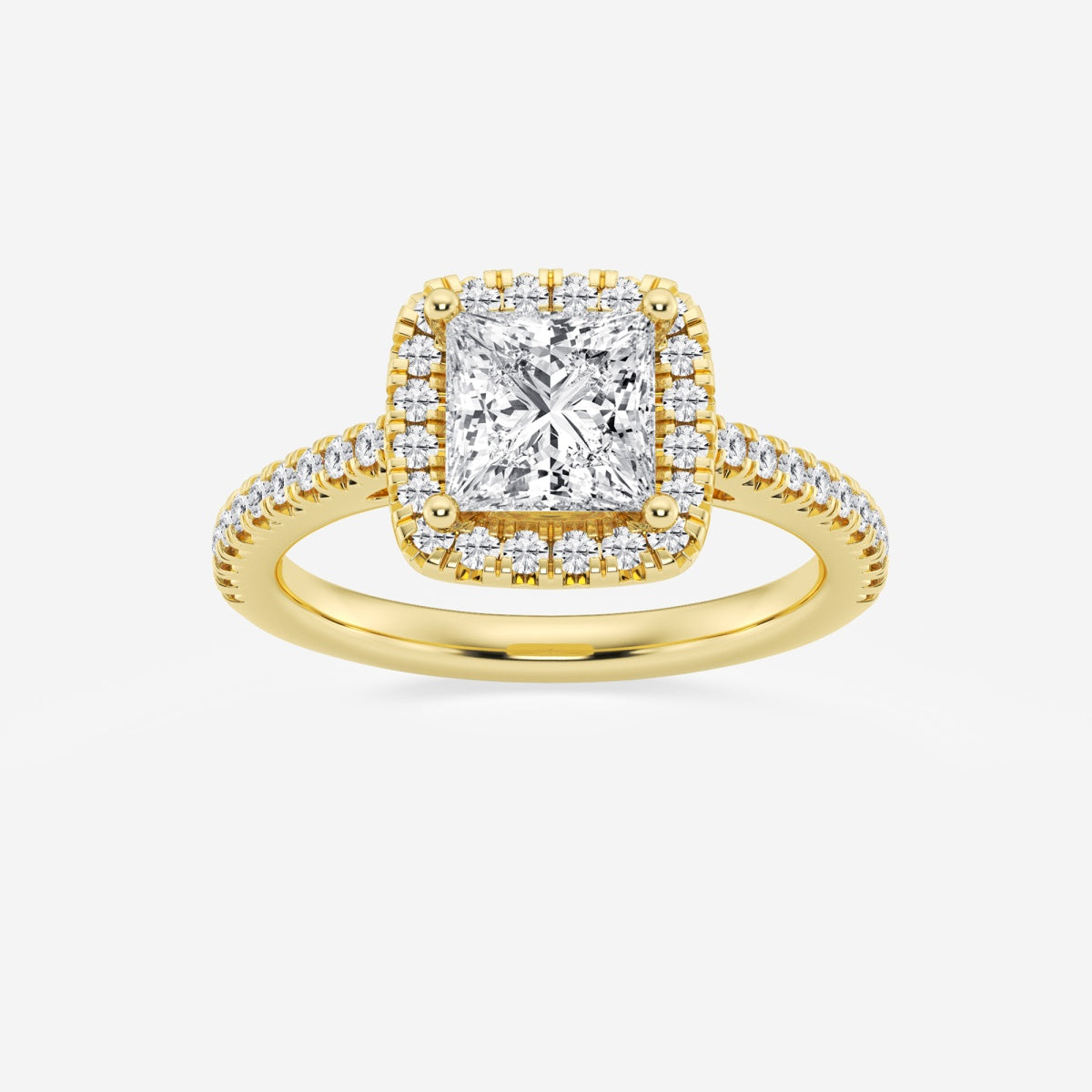 Savannah - French Pave Halo Engagement Ring