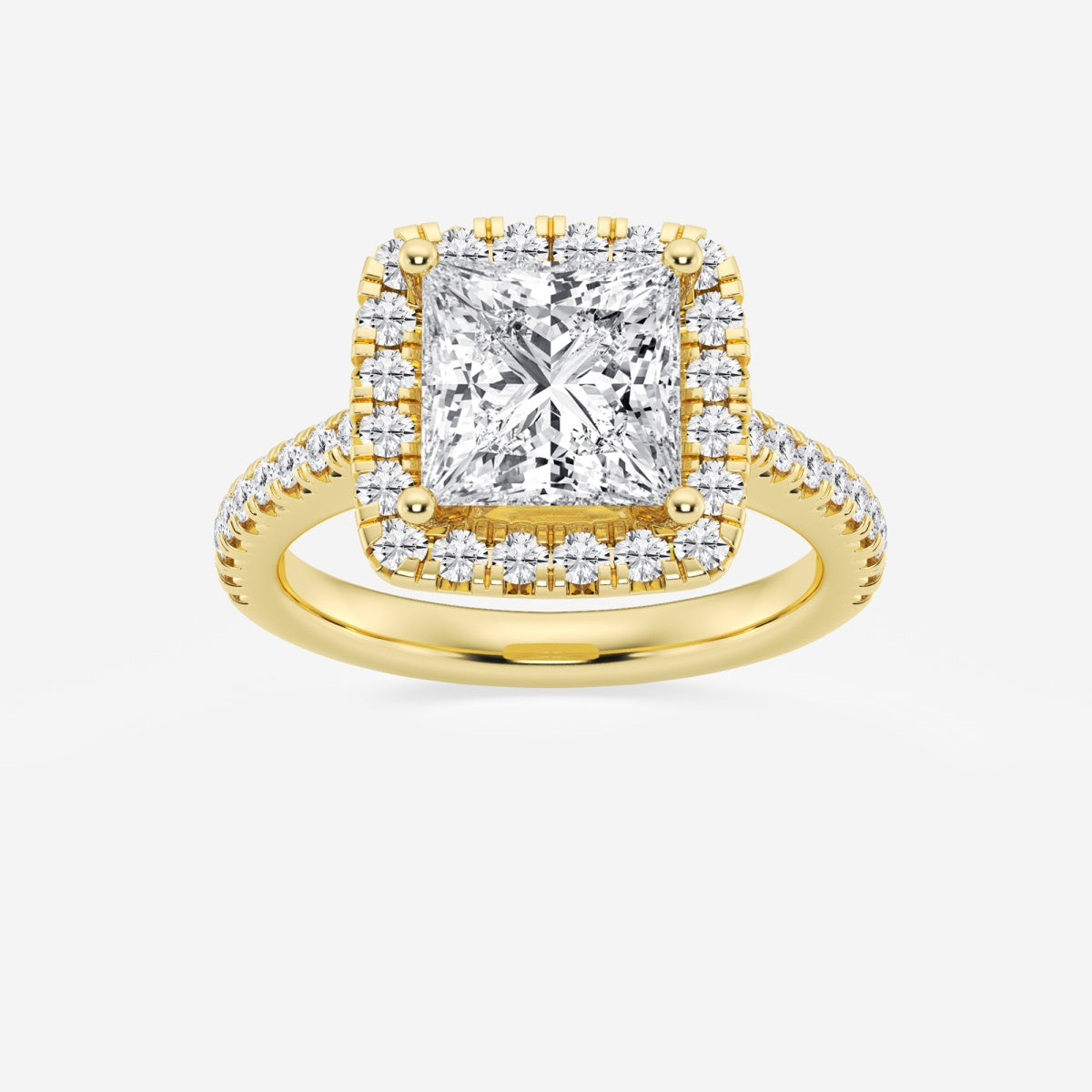 Savannah - French Pave Halo Engagement Ring