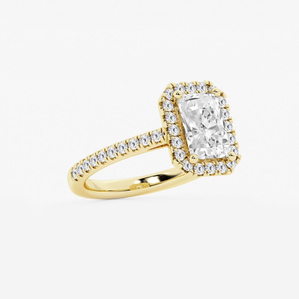 Savannah - French Pave Halo Engagement Ring