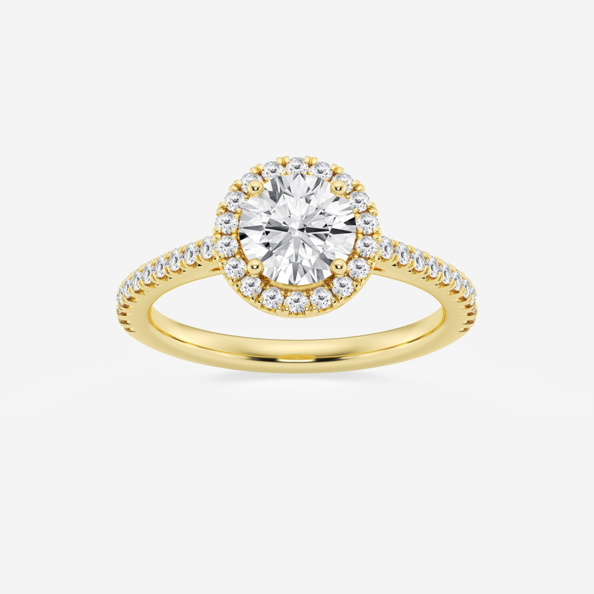 Savannah - French Pave Halo Engagement Ring