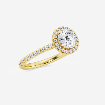 Savannah - French Pave Halo Engagement Ring