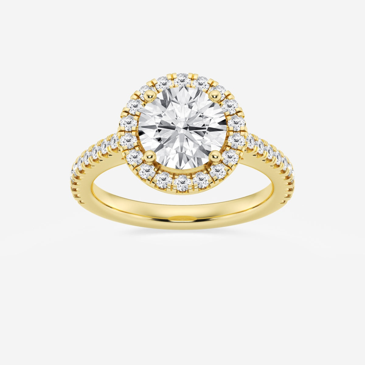 Savannah - French Pave Halo Engagement Ring