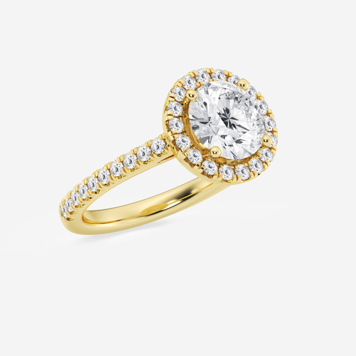 Savannah - French Pave Halo Engagement Ring