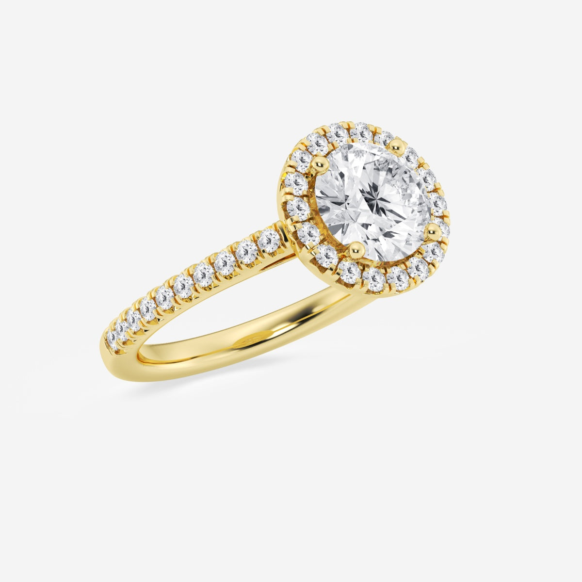 Savannah - French Pave Halo Engagement Ring