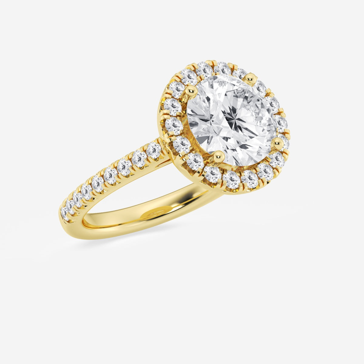 Savannah - French Pave Halo Engagement Ring