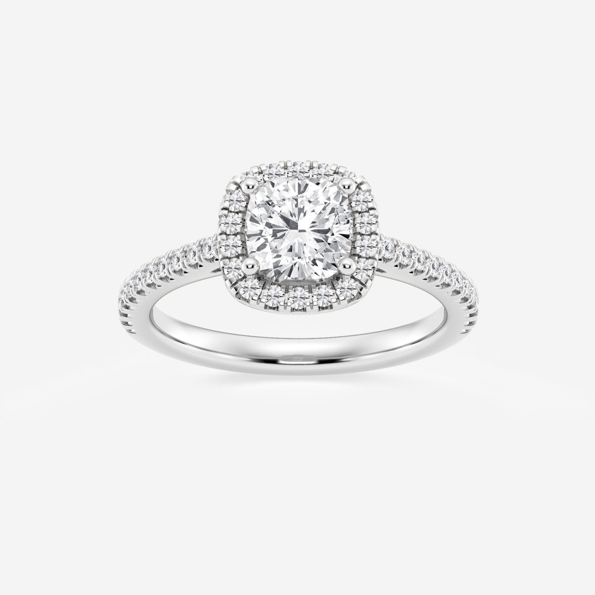 Savannah - French Pave Halo Engagement Ring