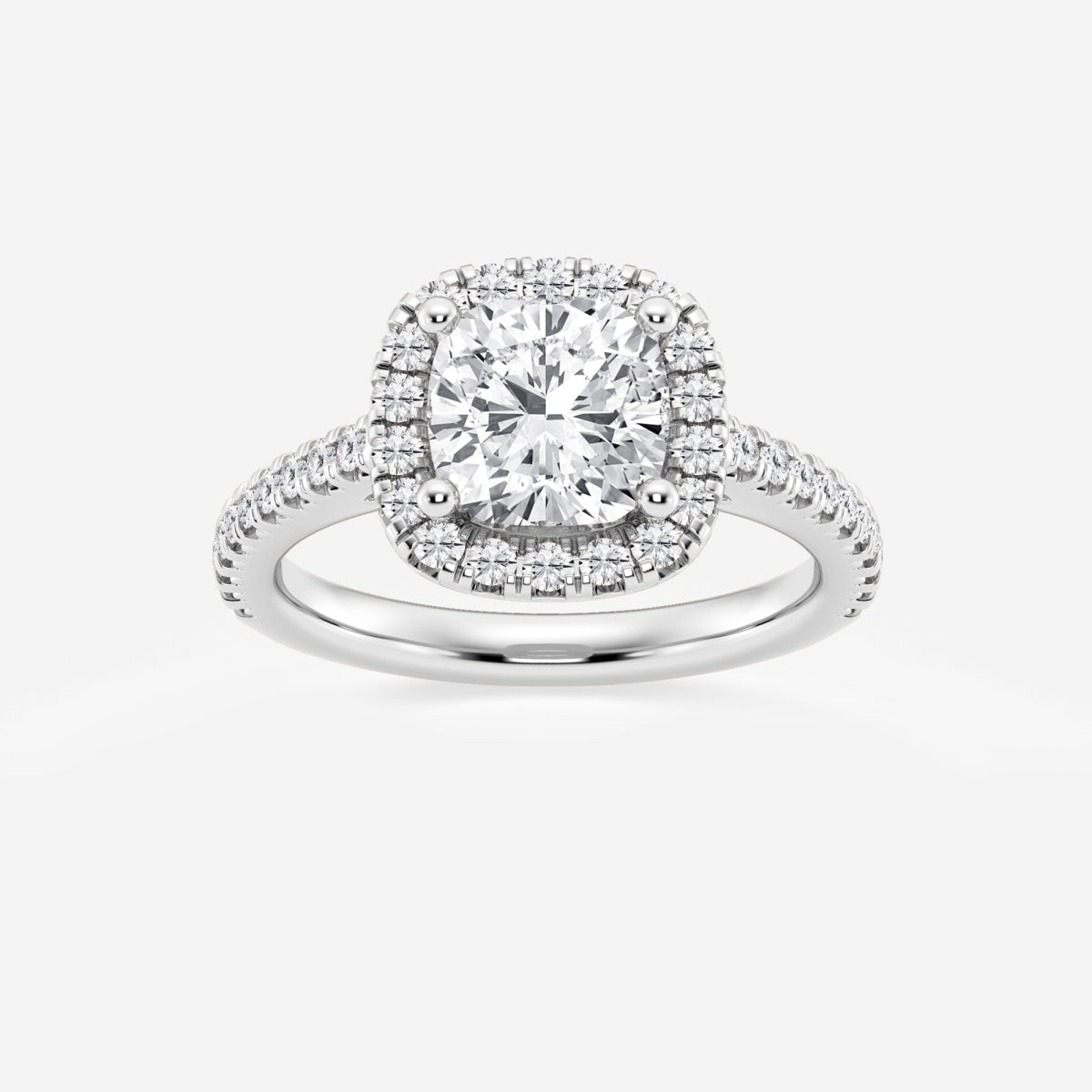 Savannah - French Pave Halo Engagement Ring