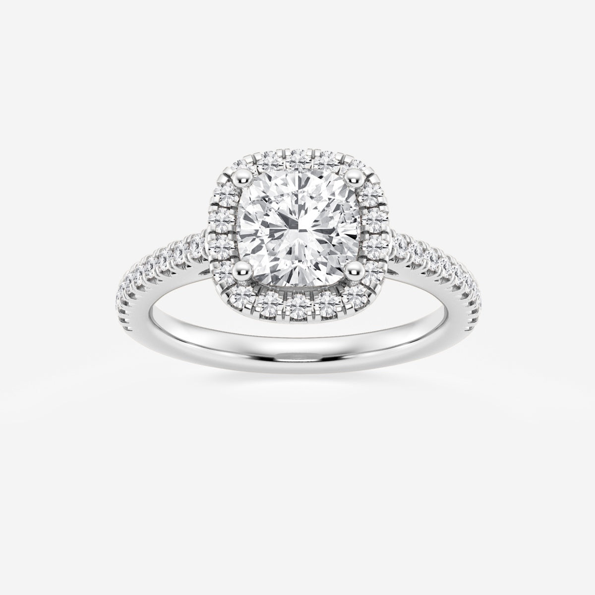 Savannah - French Pave Halo Engagement Ring